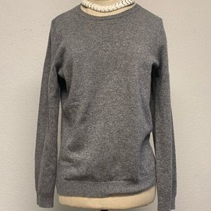 H&M 100% Cashmere Sweater Long Sleeve Crew Gray Size Medium Women’s